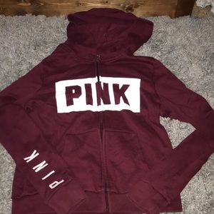 Maroon zip up hoodie